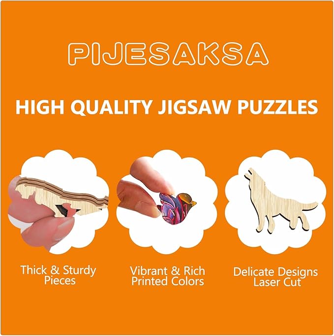 Wooden Puzzles for Adults - Forest Magic Book Wooden Jigsaw Puzzle for Adults, Mushroom Wood Puzzles Adult, Unique Animal Shape Ocean Puzzle, Wall Art Home Decor (L-13.2 * 10.9in- 295 Pieces)