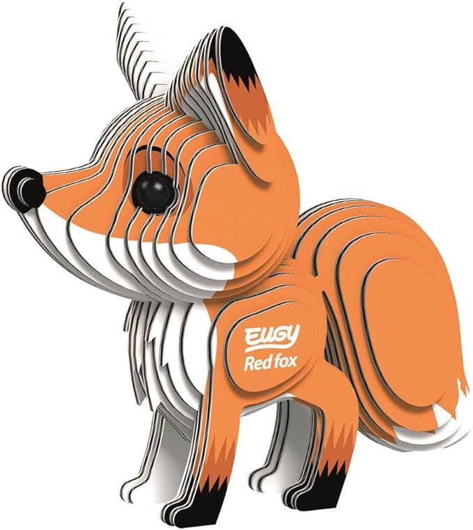 Eugy Red Fox 3D Puzzle, 30 Piece Eco-Friendly Educational Toy Puzzles for Boys, Girls & Kids Ages 6+