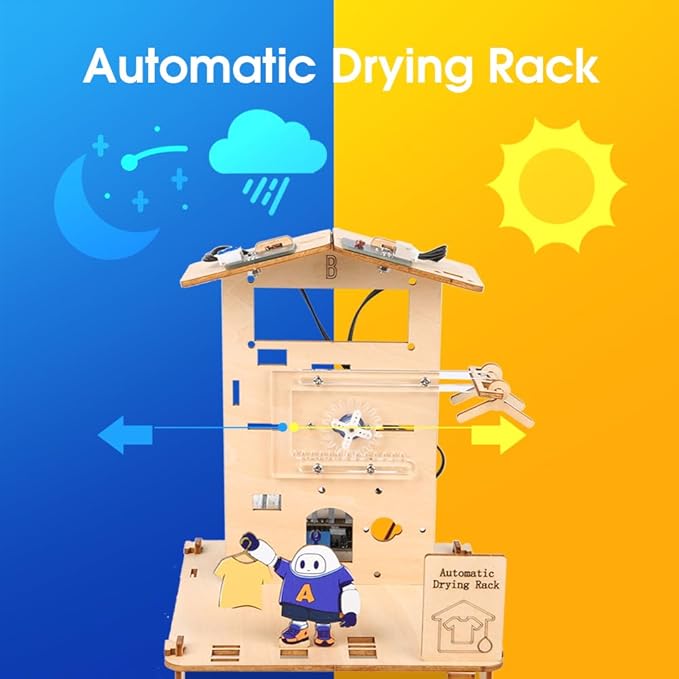 ACEBOTT 3-in-1 ESP32 STEM Smart Home and School Education Kit Compatible with Arduino, STEM Robotics Science Kits for Students Age 12+, Engineering Projects STEAM Activities Gifts 12-16 Year Old