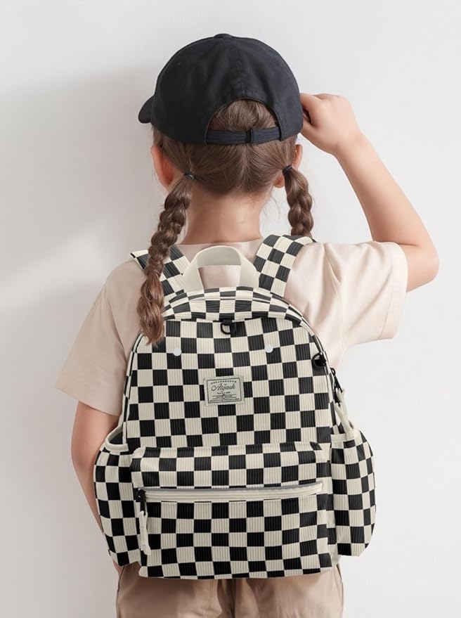 Corduroy Kids Backpack for Boys 6-10: Boys Girls Backpacks for Elementary Kindergarten 15” H Fit Folder