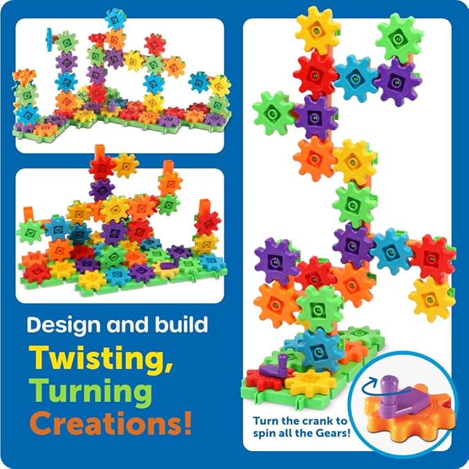 Learning Resources Gears! Gears! Gears! Super Building Toy Set, 150 Pieces, Ages 3+
