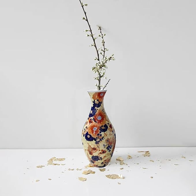 3D Puzzle Vase Unique Flower Vase for Adults Made by 160 Curved Plastic Puzzle, Relax Puzzles for Adults, DIY Jigsaw Creative Gift for Parents & Housewarming