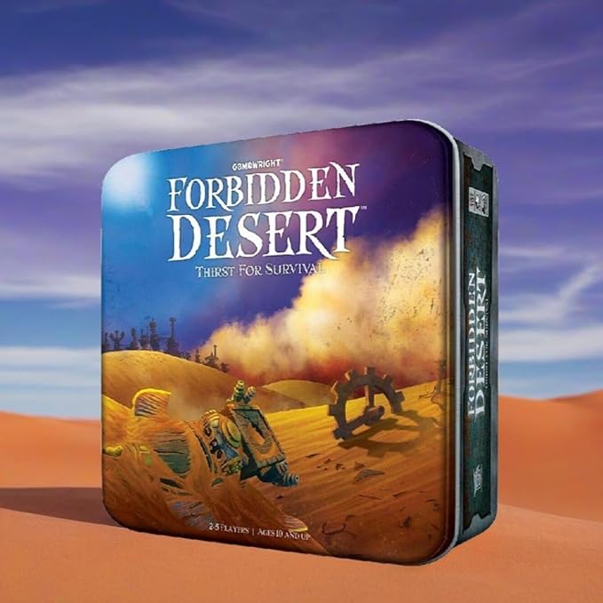 Gamewright - Forbidden Desert Cooperative Survival Adventure Board Game for 2-5 Players – Family Strategy for Ages 10+
