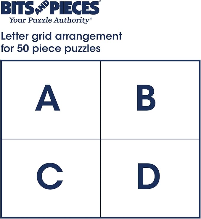 Bits and Pieces – Value Set of 3 Jigsaw Puzzles for Seniors – 50, 100, or 200 Large Piece Puzzles – Nature Scenes – Lettered Back Design – Each Puzzle Measures 15” x 19” (Three 50 Piece Puzzles)