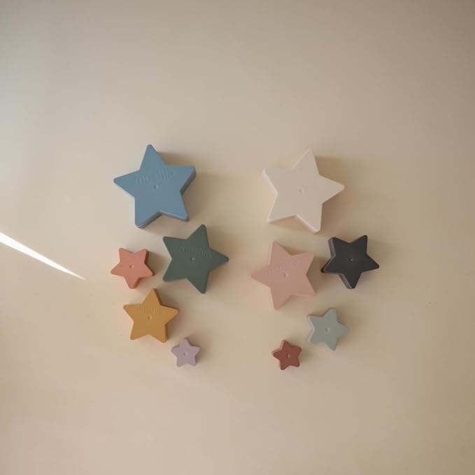 mushie Nesting Stars Toy | Made in Denmark (Retro)