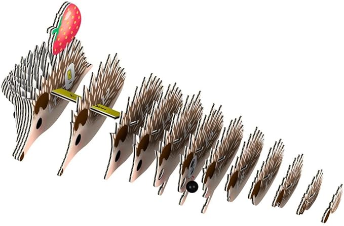 Eugy Hedgehog 3D Puzzle, 24 Piece Eco-Friendly Educational Toy Puzzles for Boys, Girls & Kids Ages 6+