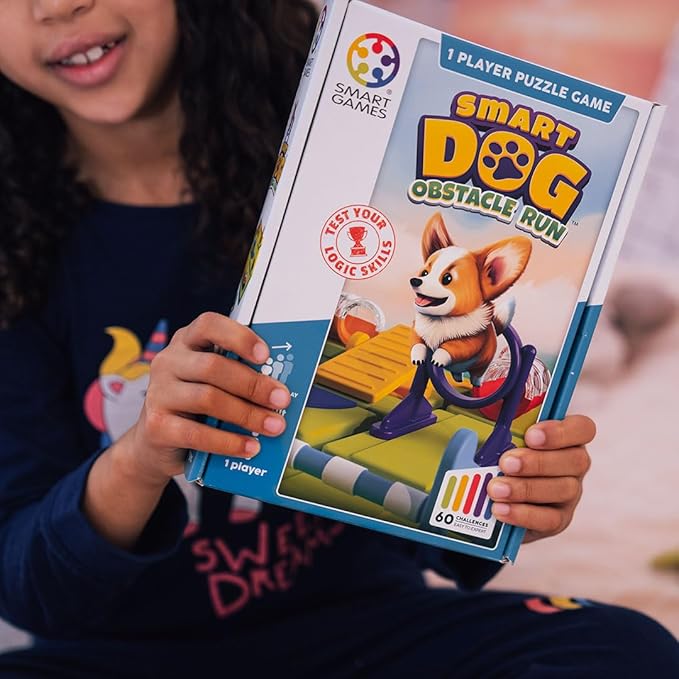 SmartGames Smart Dog: Agility Course Travel-Friendly Logic Game for Ages 7 - Adult with 60 Challenges