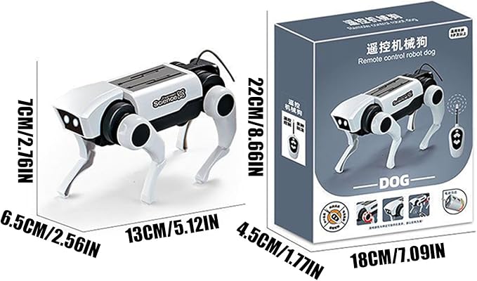 Robot Dog Toys - Kids Smart Robot Dog, Remote Control Robots Dogs, Learning Educational Kit Solar Interactive Toy | Robots Dogs Toys | for Adults Kids Boys Girls Birthday Holiday Parties