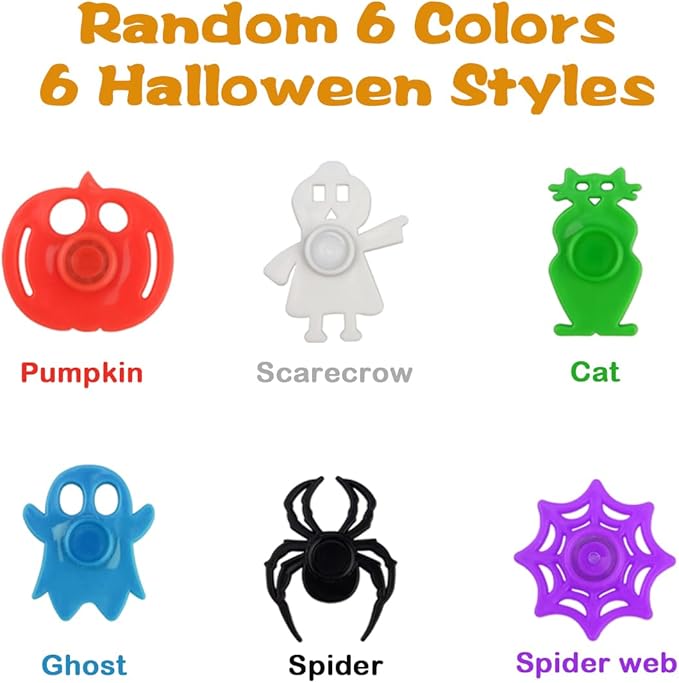 24 PCS Halloween Fidget Spinners Toys for Kids Boys Girls Teens Halloween Party Favors Halloween Treat Bags Gifts Stress Relief