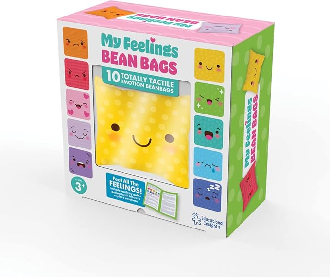 Educational Insights My Feelings Bean Bags - Social Emotional Learning Activities for Preschool, Toddler Sensory Toys & Therapy Games, Calm Down Corner Must Haves, Calming Toys for Kids Ages 3+