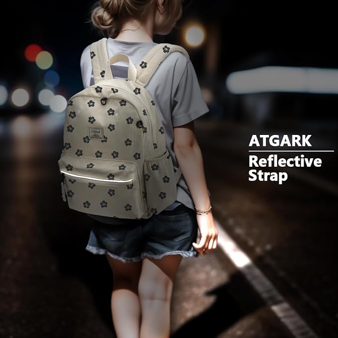 Corduroy Toddler Backpack for Boys and Girls 2-5: Preschool Cute Kids Backpack 13.5" H Fit Folder