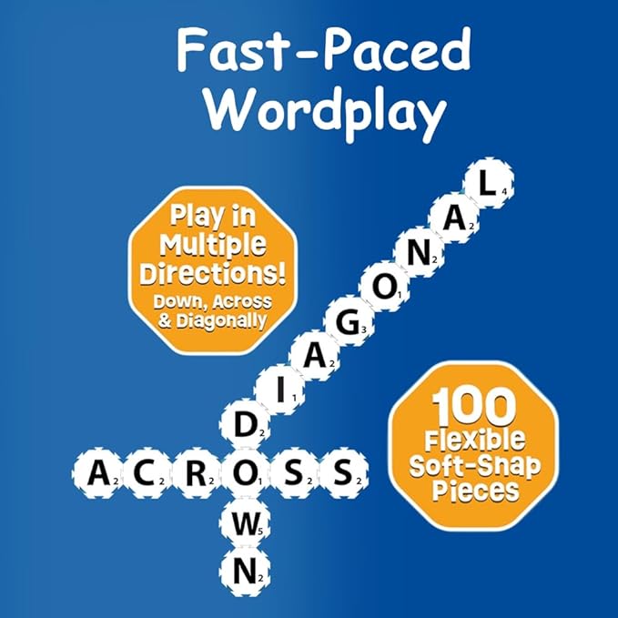 Word Strategy Game, Word Puzzle for Adults, Family, and Kids, Fun Game for Ages 8+, Travel Size, 1-4 Players