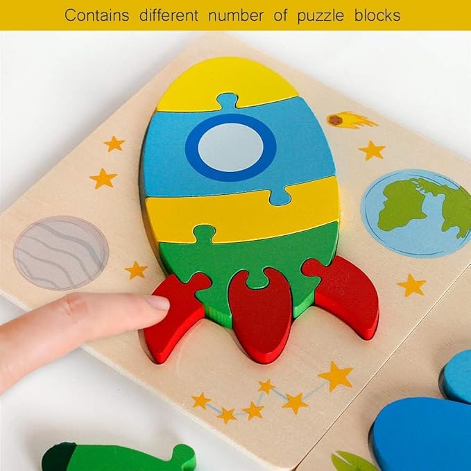 Wooden Puzzle Jigsaw Toy, 8 Pack Puzzle Toys for Toddlers 3-4 Years Old boy and Girl Birthday Gift Educational Kids Toys
