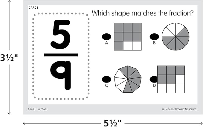 Teacher Created Resources Power Pen Learning Cards: Fractions (6463)