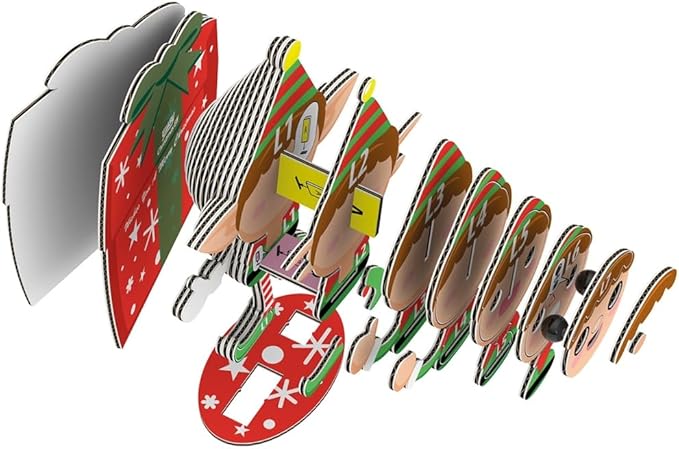 Eugy Christmas Elf 3D Puzzle, 38 Piece Eco-Friendly Educational Toy Puzzles for Boys, Girls & Kids Ages 6+