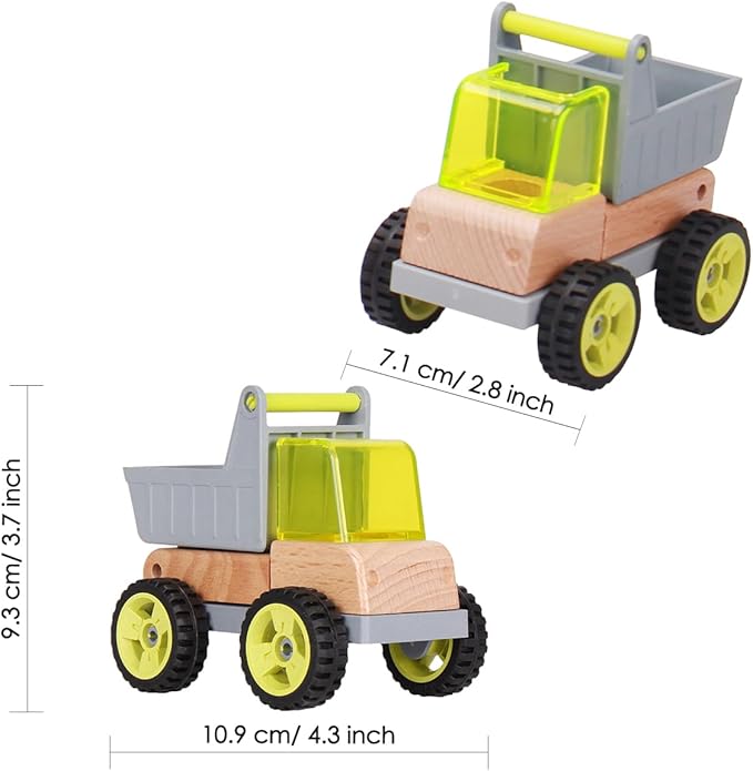 Wooden Construction Truck Mini Simulation Engineering Vehicles for Boys and Girls Toy Car (Tip Lorry) for Age 3 +