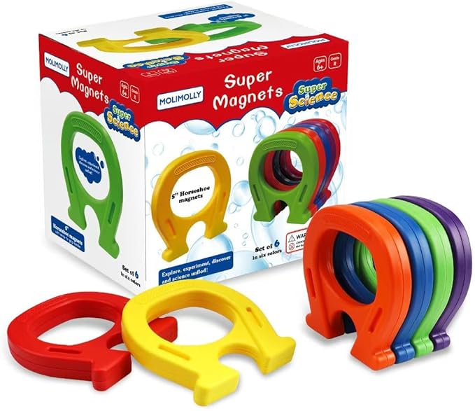Children's Magnetic Toy, Horseshoe Magnet, Exercise Children's Hands-on Skills, 6 Packs