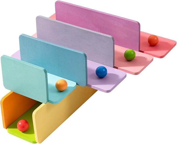 Wooden Pastel Building Board, 11Pcs Rectangle Rainbow Straight Slats, Wooden Rainbow Stacking Toy, Learning Creative Thinking Toys