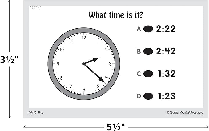 Teacher Created Resources Power Pen Learning Cards: Time (6462) Medium