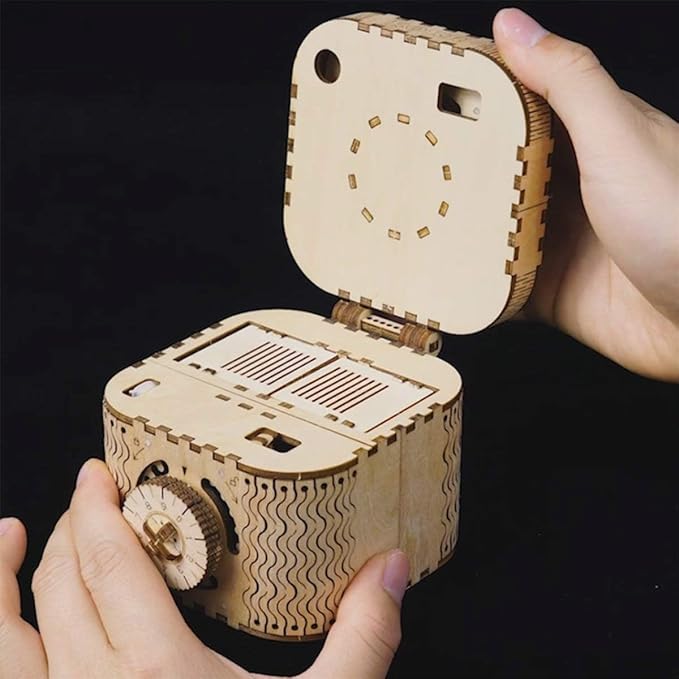 ROKR 3D Wooden Puzzle Mechanical Treasure Box Model DIY Brain Teaser Projects for Adult Kid Age 14+