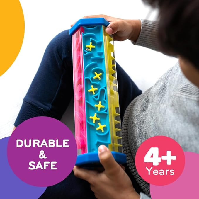 Mobi Zoomi Hexagon Maze Puzzle Game - 3D Hexagon Maze Gravity Ball Game for Toddlers and Kids, Brain Teaser Puzzles, Fidget Toy for Motor Skills and Coordination - Toddler Toys for Ages 4+