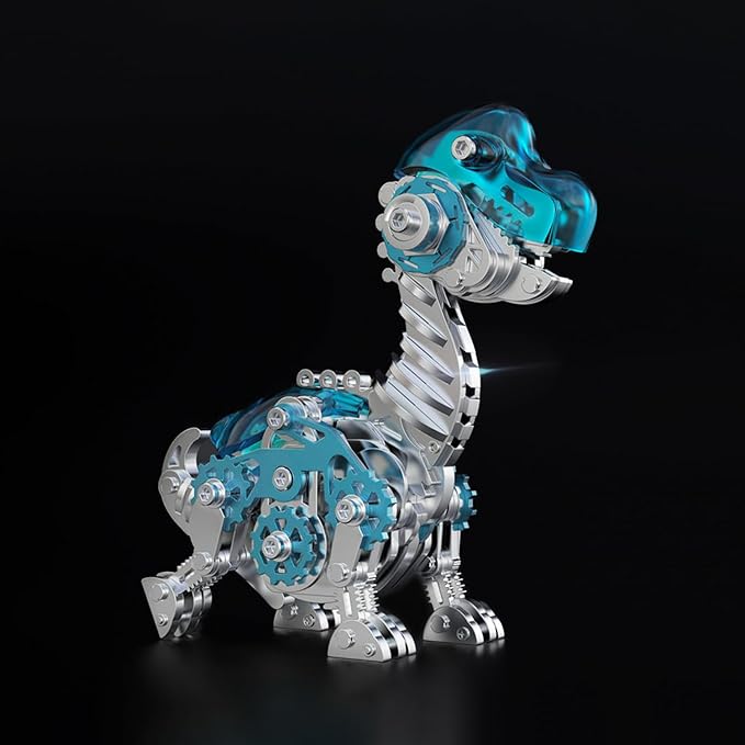 FILASLFT 3D Metal Puzzles for Adults,3D Metal Model Kits Mechanical Dinosaur Model Brachiosaurus,Steel 3D Puzzles Stainless Steel Ornaments for Adults Home Decor Art Craft Gifts Toys.