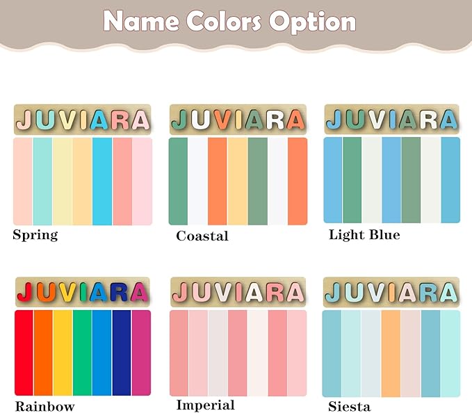 Custom Name Puzzles for Toddlers 1-3 - Name Puzzle for Kids, Personalized Wooden Animal Puzzle, Baby Gifts, Baby Shower, Christmas, Newbaby Gift, Gifts for 1 2 3 Years Old (Animal-Name -01)