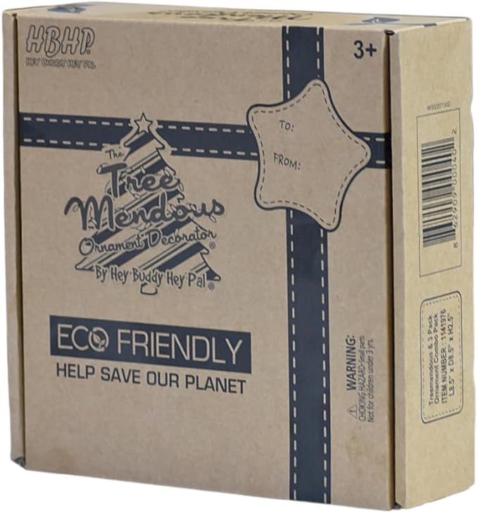 Christmas Tree Decorating Kit - Includes Christmas Tree DIY Ornament Decorating Spinner Arts and Crafts Kit and 8 Colorful Quick Drying Markers [Cap Colors May Vary]