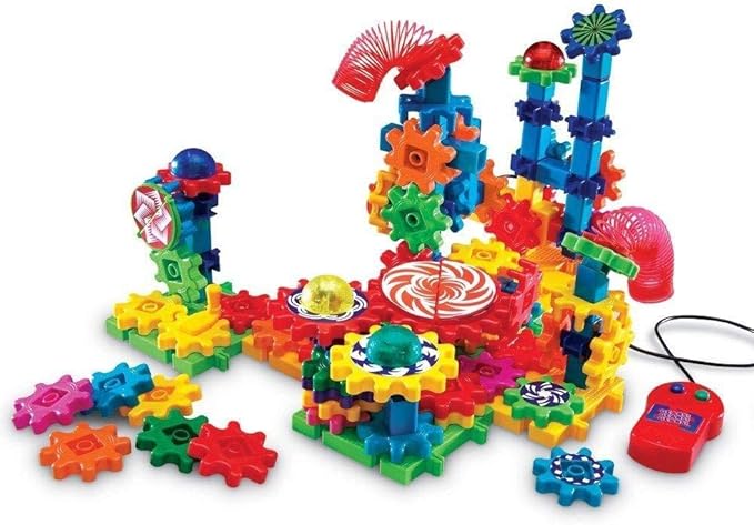 Learning Resources Gears! Gears! Gears! Lights & Action Building Set, Puzzle, Gear Toy, 121 Pieces, Ages 5+