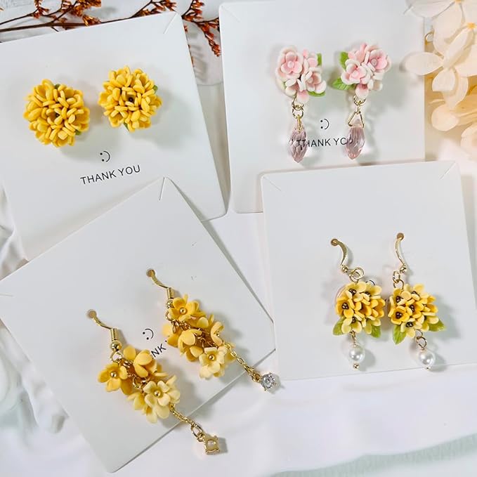 4pcs Mini Flower Polymer Clay Cutters – Clay Earring Cutters for Floral Jewelry, Polymer Clay Molds for Handmade Accessories, Clay Tools for DIY Crafting