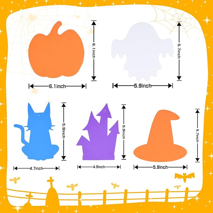 MGparty 330PCS Halloween Foam Stickers Set DIY Pumpkin Cat Ghost Castle Witch Hat Craft Kit for Kids Halloween Decorations Party Favors Supplies