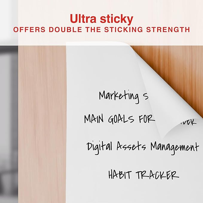 Staples Ultra Sticky Wall Easel Pad, 20" x 23", 20 Sheets/Pad, 2 Pads/Pack (ST62837)