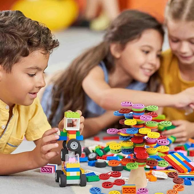 Wooden Colorful Stacking Tree Toy, Building Blocks for Kids Boys and Girls, 56 PCs Wood Balancing Blocks Montessori Toy Gift for Kids Age 3+