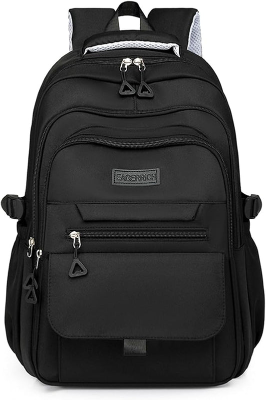 School Cute Aesthetic Backpack Girls Backpack for Students Kids Teen Girls Large Capacity Bookbags College Backpacks Laptop Lightweight Bookbag Casual Travel Daypacks School Bag（Black）
