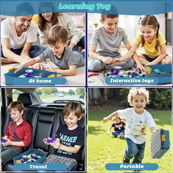 Science Kits for Kids Age 5-7 8-12, STEM Educational Learning Toys with 58 Circuit Parts, Over 520 Projects, Travel Sensory Table Fidget Toy for Boys Girls Birthday Gifts Ages 3 4 5 6 7 8 9 10 11 12