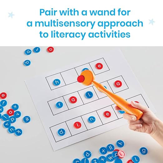 hand2mind Spanish Lowercase Alphabet Chips, Learning Letters for Spelling Practice, Plastic Alphabet Letters, Phonics Manipulatives, Learning Spanish for Kids, Spanish Classroom Must Haves