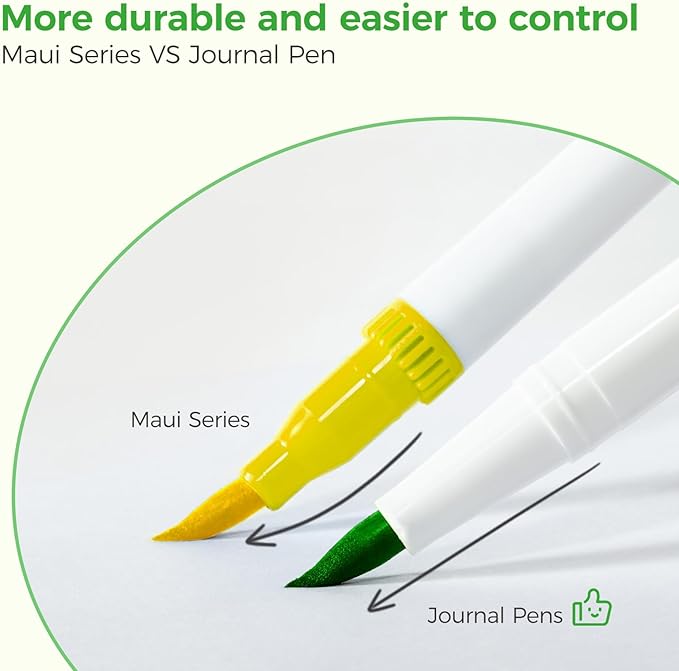 Ohuhu Markers for Adults Coloring Books No Bleeding 80 Colors Coloring Markers Pens for Journaling Water-Based Dual Tips Extra Fine & Brush Drawing Pens for Calligraphy Lettering Card-making