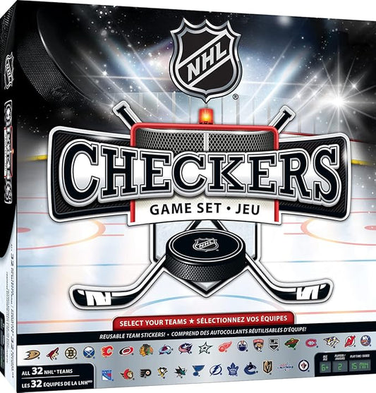 MasterPieces NHL Full League Version Checkers Board Game Team Color, 13" x 21"