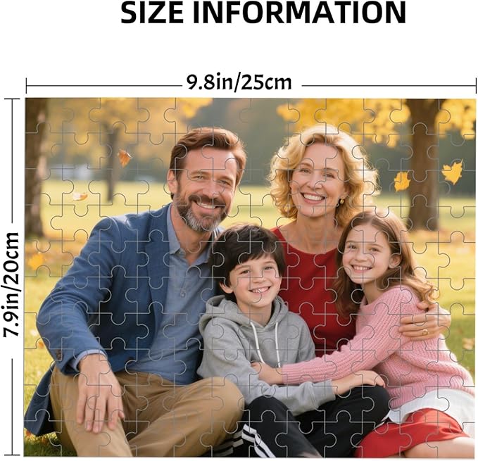 Custom Puzzle, Personalized Puzzle from Photos, Customized Puzzle 120/200/300/500/1000/1500 Pieces for Family, Christmas, Pet, Birthday, Wedding Gift