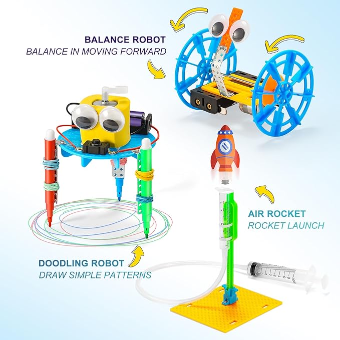 Robotics for Kids Ages 8-12 6-8, Boy Crafts Kids STEM Science Robot Building Kits 8-10 5-7 10-12, STEM Toys for Boys Gifts Age 6 7 8 10 12 13 14 Year Old