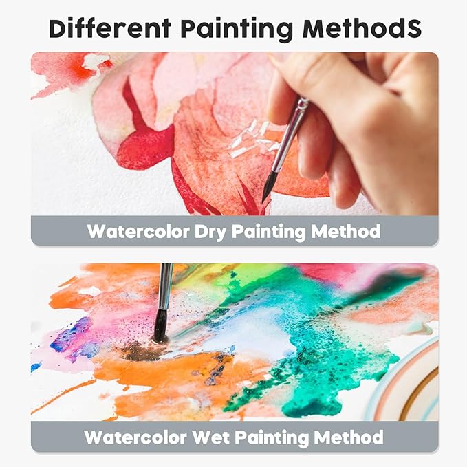 TAVOLOZZA Watercolor Paint Set, 50 Vivid Colors Including Metallic and Fluorescent Colors in Gift Box,Perfect Watercolor Set for Artists, Painting Lovers