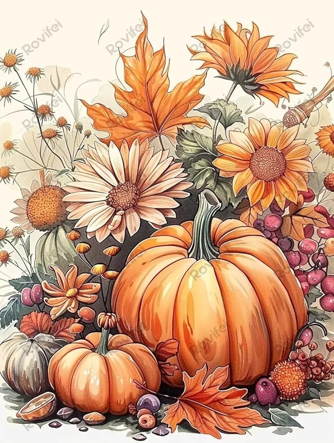 Thanksgiving Day Puzzles for Adults 500 Pieces Vintage Pumpkin Puzzles for Kids, Perfect for Challenging Nights - for Room Decor Home Decor Wall Decor - Gifts for Puzzles Lovers 20x15 inch