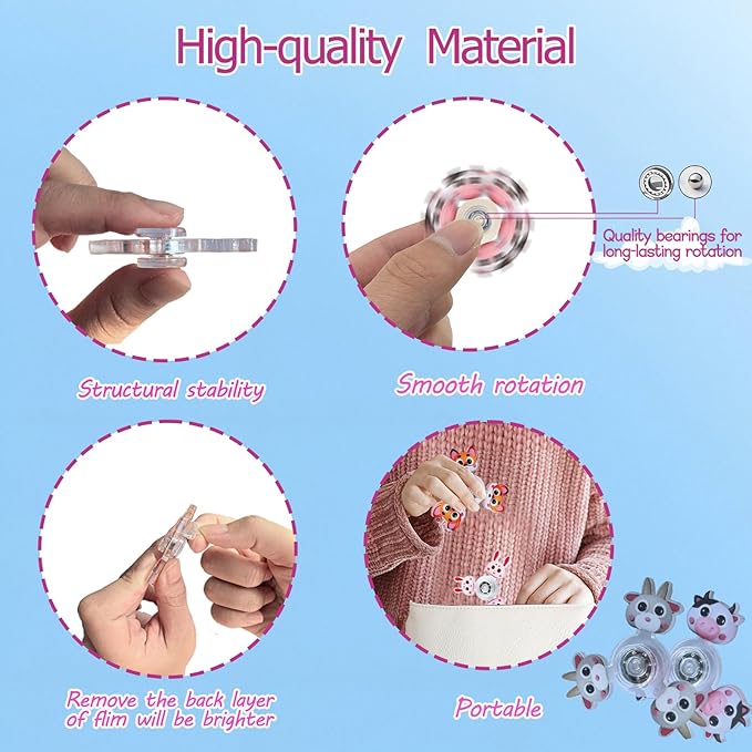 30 Pack Fidget Spinner Toys Bulk,Party Favors Return Gifts Pinata Goodie Bags Stuffers Sensory Toys for Kids Adults Teens ADHD Anxiety Stress Relief,Treasure Box Toy for Classroom Prizes Supplies