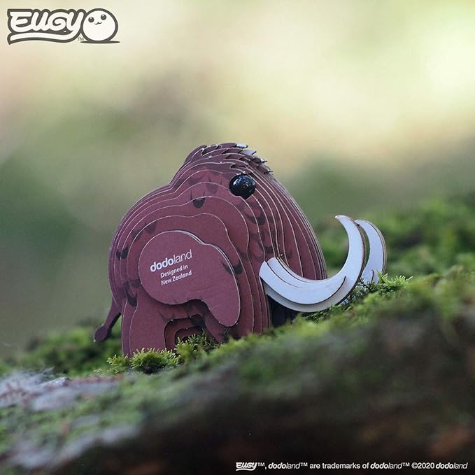 Eugy Mammoth 3D Puzzle, 22 Piece Eco-Friendly Educational Toy Puzzles for Boys, Girls & Kids Ages 6+