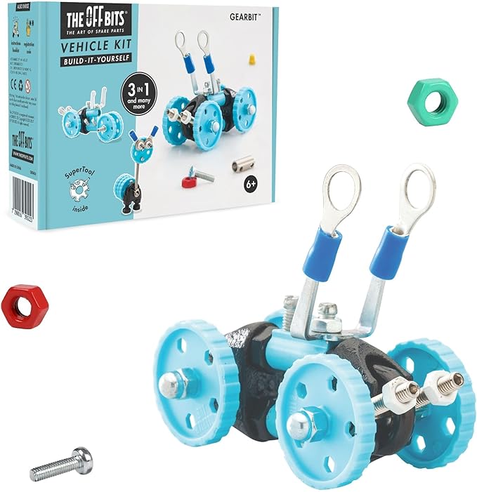 The Off Bits Vehicle STEAM Building Set, Educational Gift Idea, Build Your Own Robot Toy for Kids Age 6 7 8 9+ Year Old Boys and Girls, Stem Toys Engineering Kit, Construction Toys Steam Gift