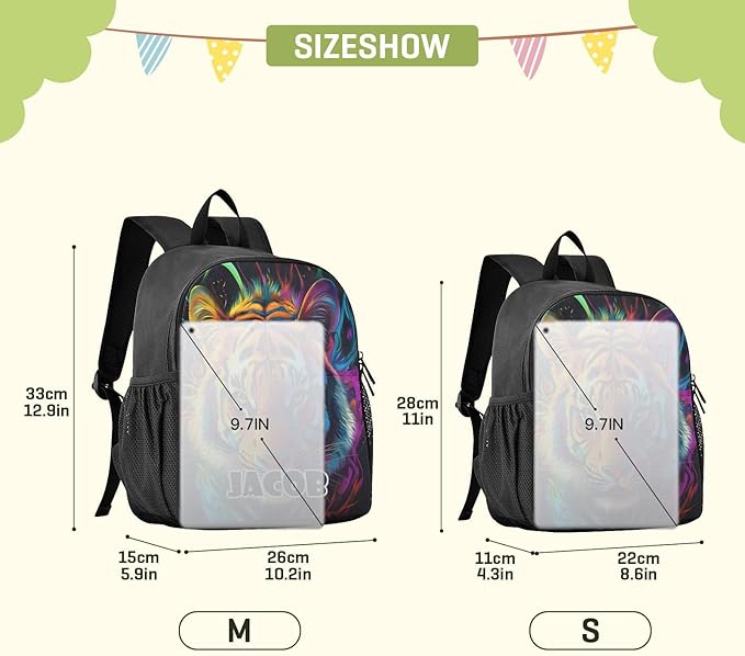 Colorful Face Dark Toddler Backpack for Boys Girls 3-6 Kindergarten Bookbag for Elementary Mini Kids Bookbag for Preschool for School