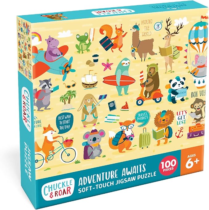Chuckle & Roar Educational 100 PC Jigsaw Puzzle Adventure Awaits Edition