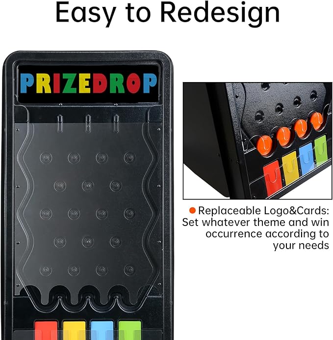 iElyiEsy 25"x14" Prize Drop Plinko Board Game Set, Featuring 8 Personalizable Playing Pucks. A for Family Get - Togethers,and Carnival - Style Events - Mini Collapsible Tabletop Plinko Game Drop