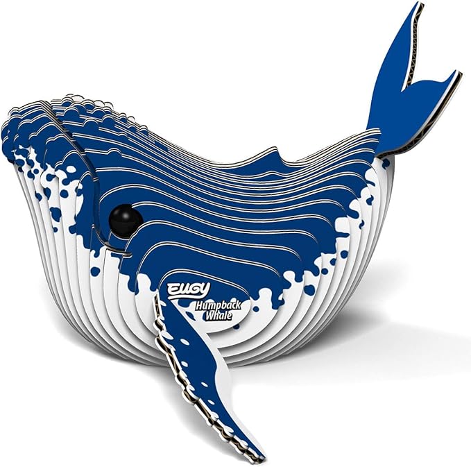 Eugy Humpback Whale 3D Puzzle, 25 Piece Eco-Friendly Educational Toy Puzzles for Boys, Girls & Kids Ages 6+