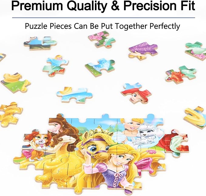 LELEMON Puzzles for Kids Ages 4-6, 60 Piece Puzzles for Kids Ages 3-5 in a Metal Box, Educational Jigsaw Puzzles Childrens Puzzle Games Puzzle Toys for Girls and Boys